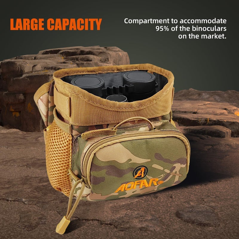 AOFAR Binocular Harness Chest Pack with Adjustable Strap, Lightweight and Large Capacity, Bino Case for Hunting, Hiking, Shooting, Camouflage - Image 2